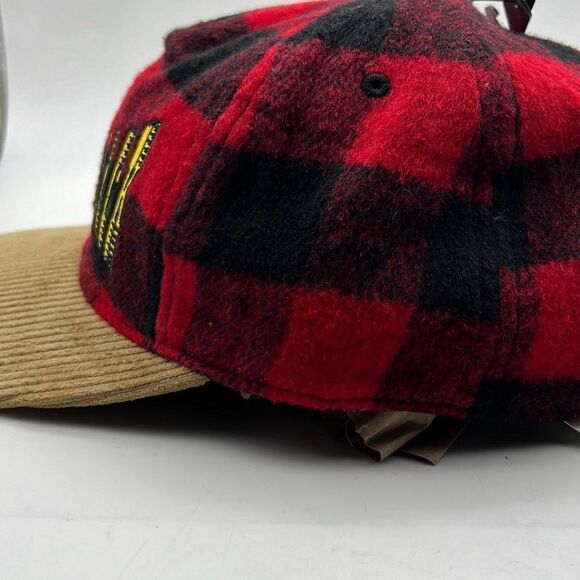 Cactus Jack Mick Foley Plaid Corduroy Snapback Hat‎ Cap Red WWE - New with tag - Picture 4 of 7
